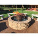 Top Fires 60" 360 Spillway Stainless Steel Gas Fire and Water Bowl in the garden