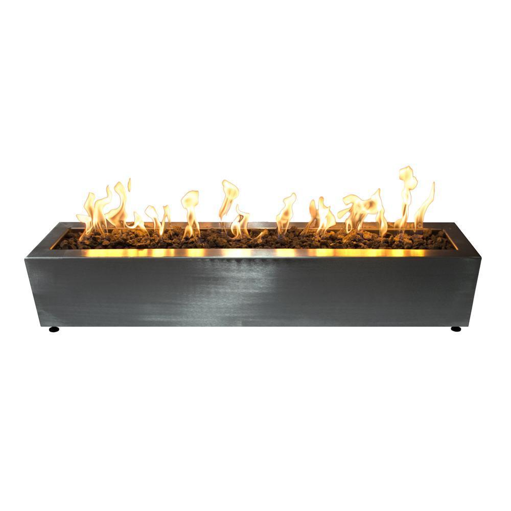 Top Fires 10-Inch Tall Stainless Steel Match Lit Gas Fire Pit - OPT-SLT60