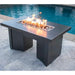 Top Fires Alameda 78-inch Rectangular Steel Gas Fire Pit Table Black Vein