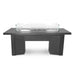 Top Fires Alameda 78" Rectangular Black Steel Gas Fire Pit Table with Optional Windguard