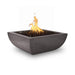 Top Fires Avalon 24-inch Square Chestnut Concrete Gas Fire Bowl - Match Lit