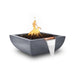 Top Fires Avalon 36" Square Concrete Gas Fire and Water Bowl - Match Lit Gray