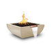 Top Fires Avalon 36" Square Concrete Gas Fire and Water Bowl - Match Lit Vanilla
