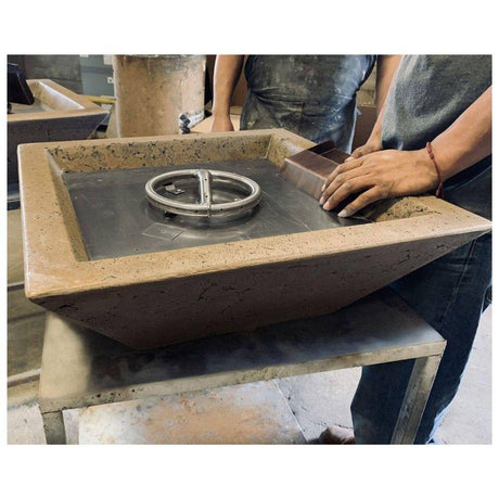 Top Fires Avalon Square Concrete Gas Fire Bowl Burner