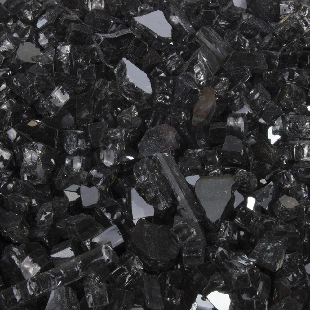 1/4" Black Reflective Fire Glass (25 lbs)
