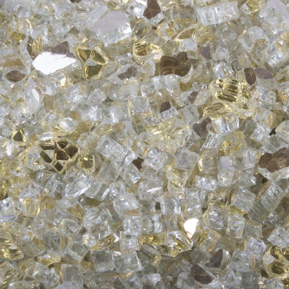1/4" Gold Reflective Fire Glass (25 lbs)