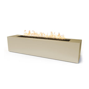 Top Fires Carmen 56-inch Linear GFRC Gas Fire Pit - Match Lit - front view