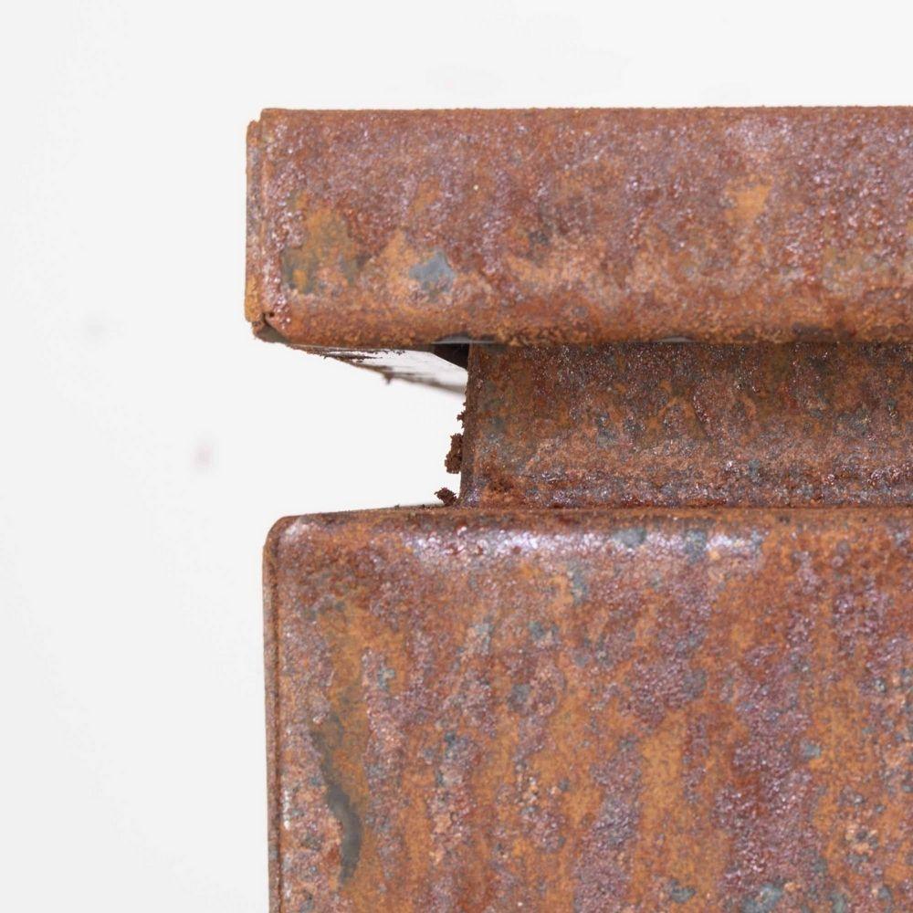 Top Fires Corten Steel  Propane Tank Enclosure after a few years exposure to the elements