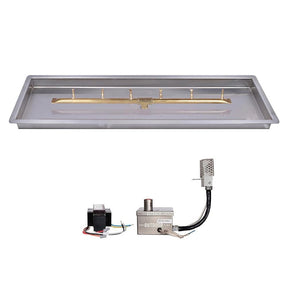 Top Fires Linear Bullet Gas Burner - Electronic, 18 to 84-Inch Long Sizes - side view