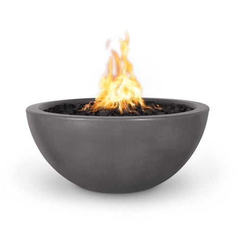 Top Fires Luna Round Concrete Gas Fire Pit Chestnut