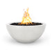 Top Fires Luna Round Concrete Gas Fire Pit Limestone