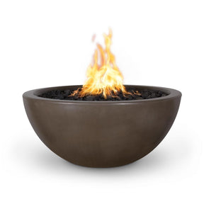 Top Fires Luna Round Concrete Gas Fire Pit Chocolate - alternate view