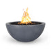 Top Fires Luna Round Concrete Gas Fire Pit Gray