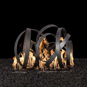 Top Fires Mild Steel Hoops for Gas Fire Pits - side view
