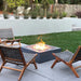 Top Fires Quad GFRC Gas Fire Pit in outdoor patio