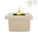 Top Fires Ramona 36" Square GFRC Gas Fire Pit Table in Vanilla