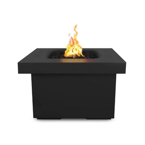 Top Fires Ramona 36" Square GFRC Gas Fire Pit Table - Flame Sense - front view