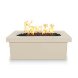 Top Fires Ramona 60" Rectangular GFRC Gas Fire Pit in Vanilla