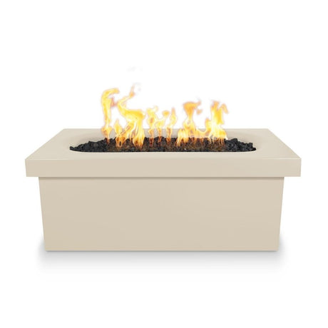 Top Fires Ramona 60" Rectangular GFRC Gas Fire Pit in Vanilla