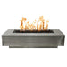 Top Fires 15-inch tall Rectangular Stainless Steel Gas Fire Pit - Match Lit