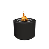 Top Fires Round Powder Coated Gas Fire Pit in Black