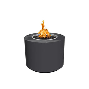Top Fires Round Powder Coated Gas Fire Pit in Gray