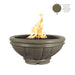 Top Fires Round Roma GFRC Gas Fire Pit in Ash