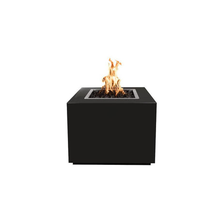 Top Fires Powder Coated Gas Fire Pit in Black
