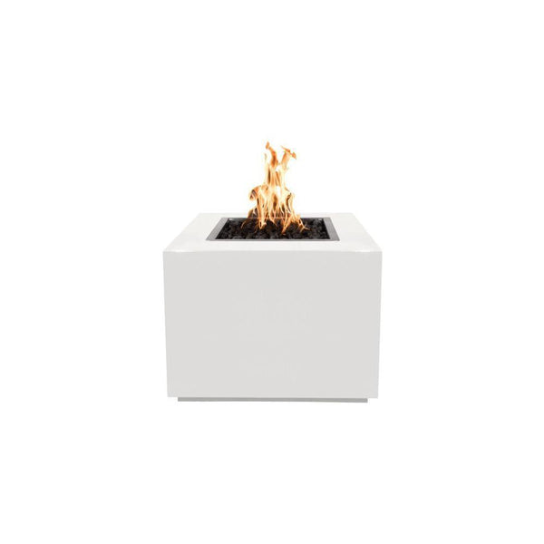 Top Fires Powder Coated Gas Fire Pit in White