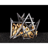 Top Fires Steel Triangle Sculpture for Gas Fire Pits