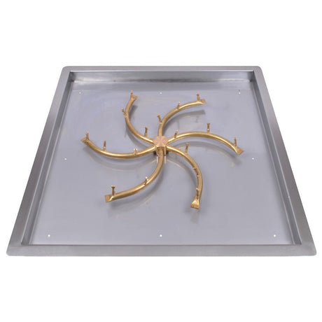 Top Fires Triple "S" Bullet Gas Burner - Electronic Ignition with Square Drop In Pan