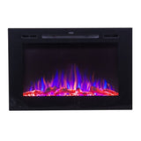 Touchstone Forte 40-Inch Recessed Electric Fireplace (#80006) with Multicolor Flame