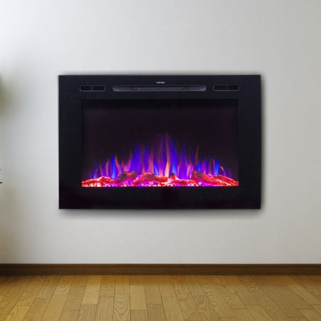 Touchstone Forte 40-Inch Recessed Electric Fireplace (#80006) Installed