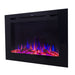 Touchstone Forte 40-Inch Recessed Electric Fireplace with Multicolor Flame Angled View