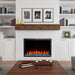 Touchstone Forte Elite Electric Fireplace with wood mantel in modern farmhouse room