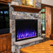 Touchstone Forte Elite Smart Electric Fireplace with classic mantel in living room