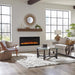 Touchstone Sideline 50-Inch Recessed Electric Fireplace with Light Oak Mantel in Living Room