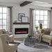 Touchstone Sideline 50-Inch Recessed Electric Fireplace in Living Room with Multicolor Flame