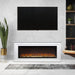 Touchstone Sideline Elite Electric Fireplace with White Mantel in Contemporary Living Room