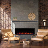 Touchstone Sideline Elite 60-Inch Electric Fireplace with Industrial Mantel with 2 Seats