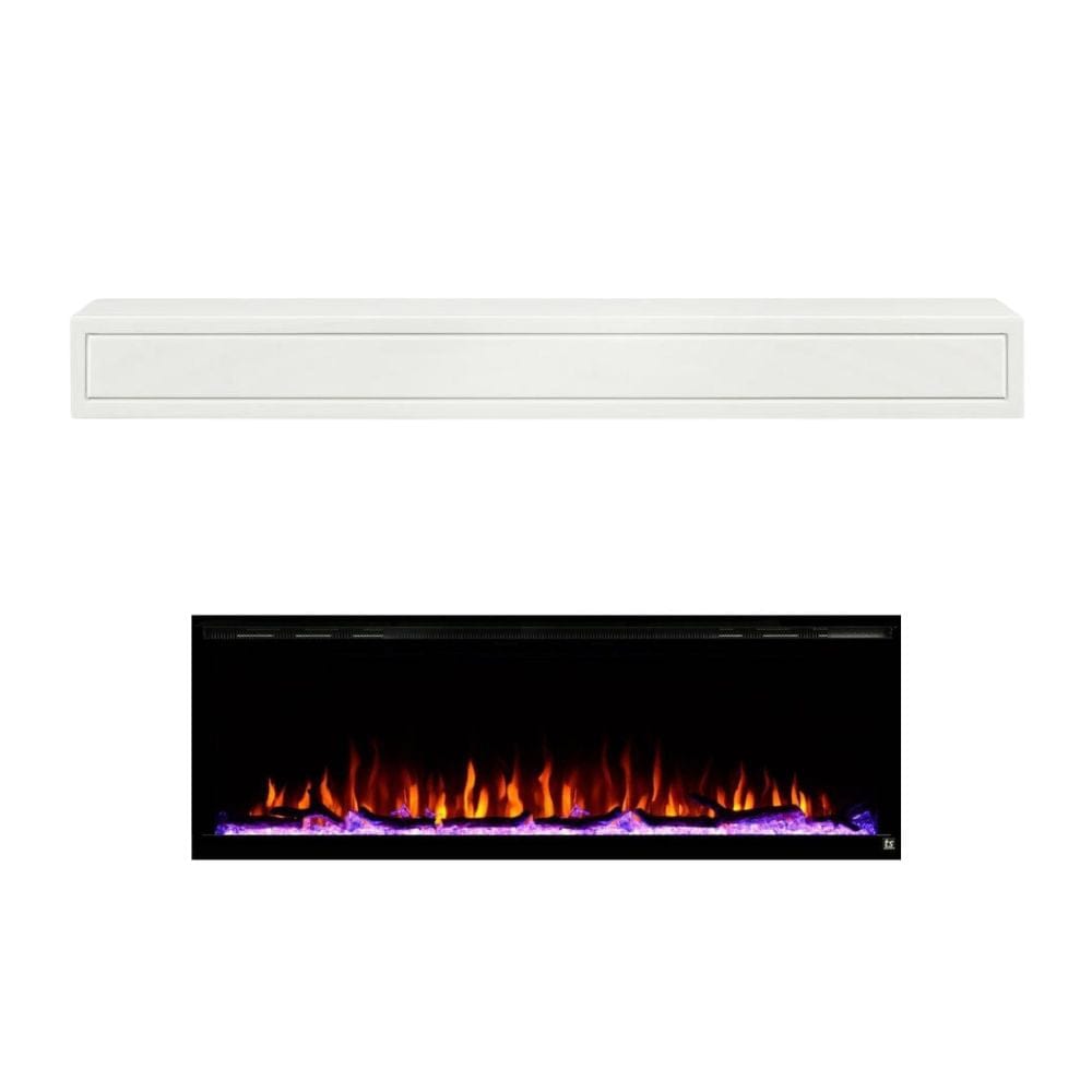 Touchstone Sideline Elite Electric Fireplace with Modern White Mantel