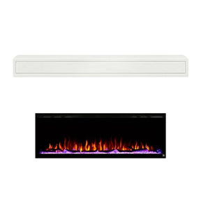 Touchstone Sideline Elite Electric Fireplace with Modern White Mantel