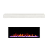 Touchstone Sideline Elite 60-Inch Electric Fireplace with Modern White Wood Mantel