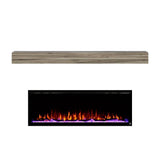 Touchstone Sideline Elite Electric Fireplace with Rustic Mantel in Weathered Grey Finish
