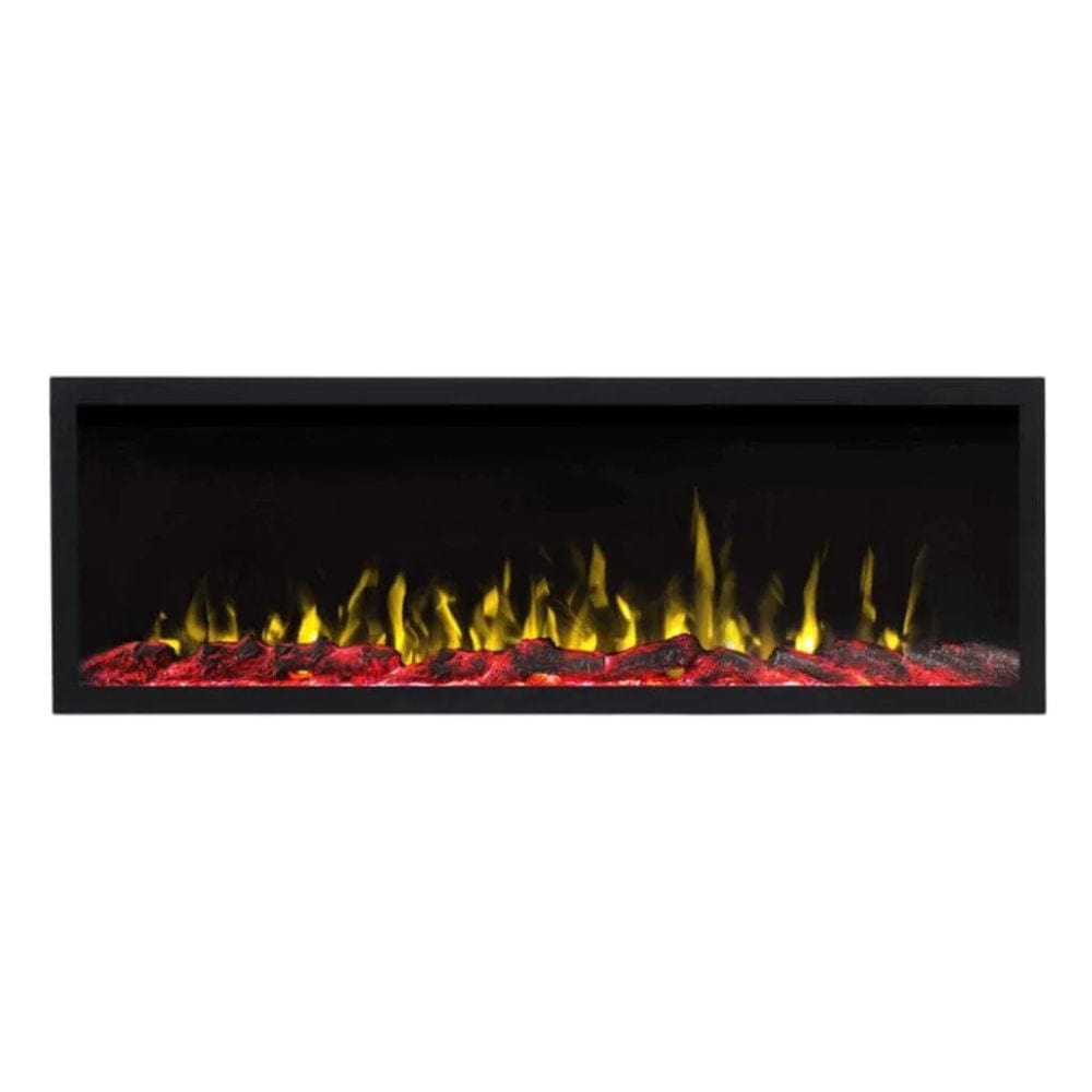 Touchstone Sideline Elite Smart 60-Inch Weatherproof Outdoor WiFi Enabled Electric Fireplace (80042) Yellow Flames and red Ember bed