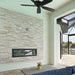 Touchstone Sideline Outdoor 50-Inch Recessed / Wall Mounted Electric Fireplace, No Heat (#80017) In Sunroom
