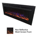 Touchstone Sideline Steel 60-Inch Recessed Electric Fireplace with Mesh Screen
