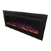 Touchstone Sideline Steel 60-Inch Recessed Electric Fireplace Side View