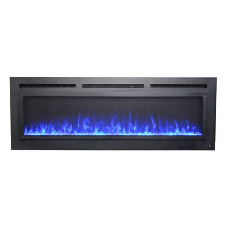 Touchstone Sideline Steel 60" Electric Fireplace with Blue Flame