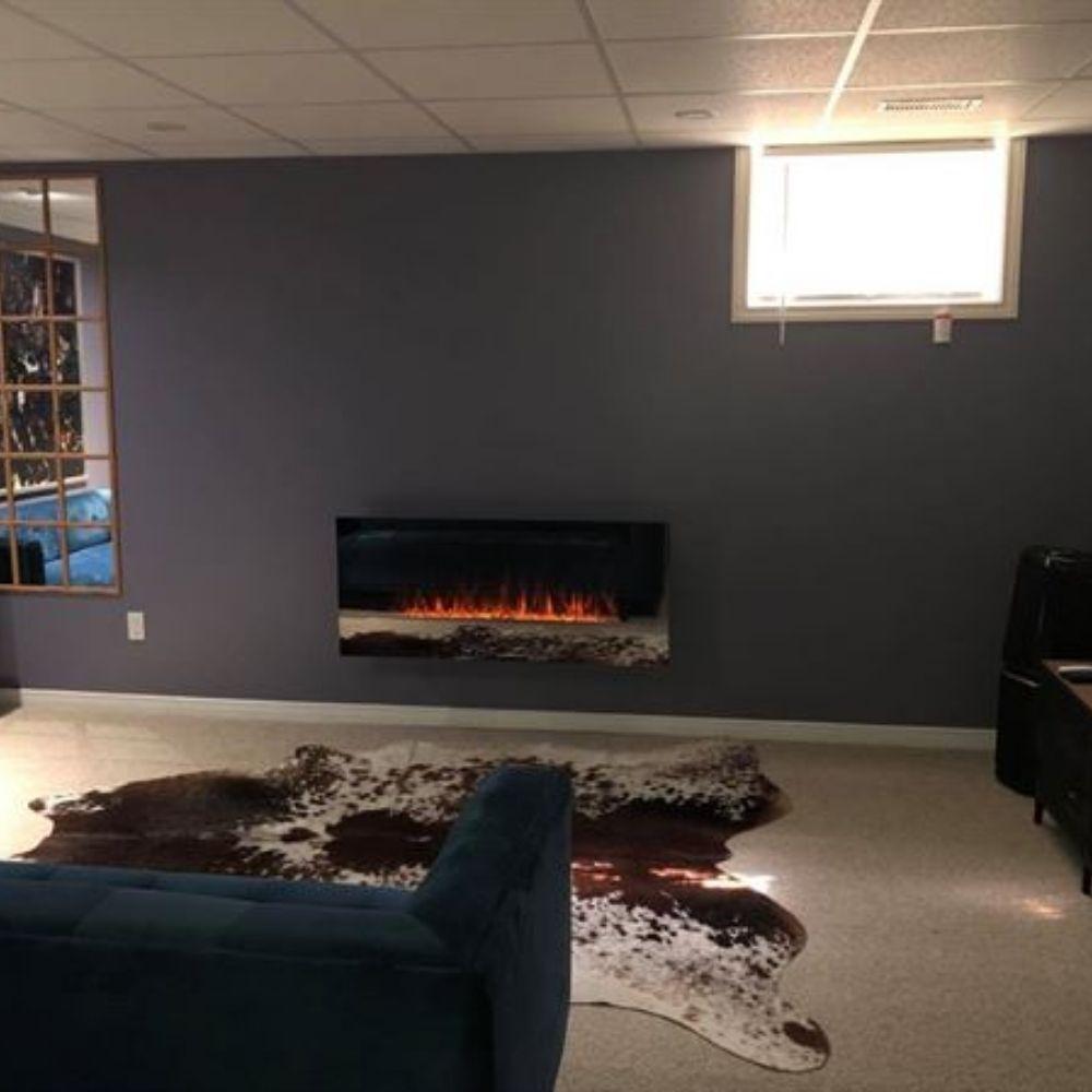 Customer Picture of Touchstone Mirror - 50" Wall Mounted Electric Fireplace (#80008) in Lounge Room